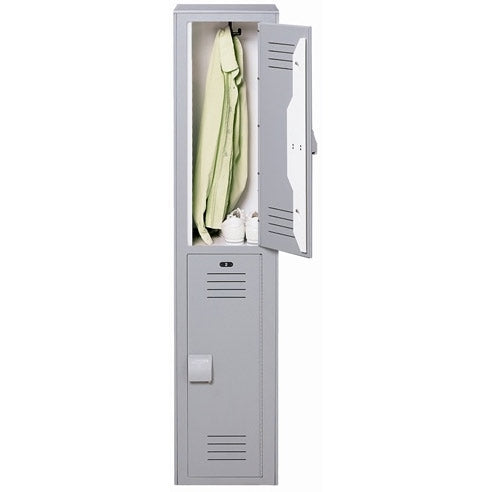 Bradley Plastic Locker, 12X12X72  2 Tier, 30% Pre-Consumer Recycled HDPE