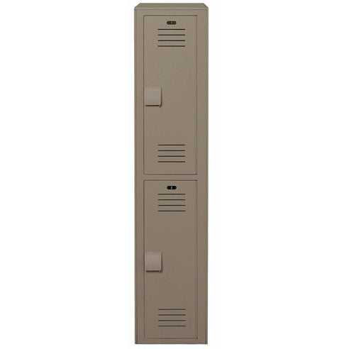 Bradley Plastic Locker, 12X15X72  2 Tier, 30% Pre-Consumer Recycled HDPE