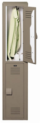 Bradley Plastic Locker, 12X12X60  2 Tier, 100% Post-Consumer Recycled HDPE