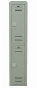 Bradley Plastic Locker, 12X12X60  2 Tier, 100% Post-Consumer Recycled HDPE