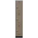Bradley Plastic Locker, 12X18X72  3 Tier, 30% Pre-Consumer Recycled HDPE