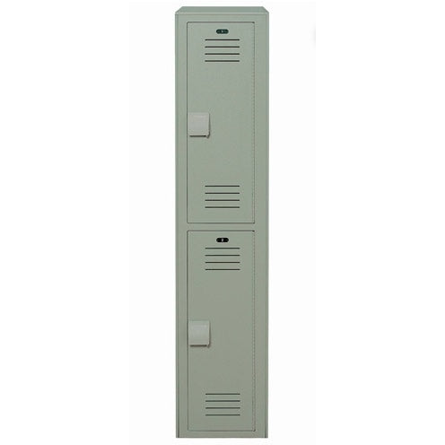 Bradley Plastic Locker, 12X15X60  2 Tier, 100% Post-Consumer Recycled HDPE