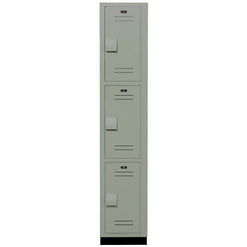 Bradley Plastic Locker, 12X18X60  3 Tier, 100% Post-Consumer Recycled HDPE