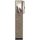 Bradley Plastic Locker, 12X15X72  3 Tier, 100% Post-Consumer Recycled HDPE