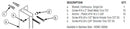 Bradley Partition Stainless Steel F Bracket Pilaster at Wall Hardware Kit, HDWC-S0040