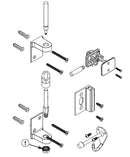 Bradley Partition Inswing Door Hardware Kit, Flat Hinge, Stike/Keeper, ZD1-FSH