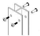 Bradley Toilet Stall Stainless Steel Dividing Panel Hardware Kit, HDWP-S0042