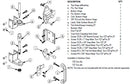 Bradley Toilet Partition Steel Door Hardware Kit, Surface Latch, SD1-SLFSHC