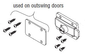 Bradley Bathroom Partition Inswing/Out Swing Latch Kit , HDWC-S0109