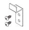 Bradley Plastic Toilet Partition Coat Hook Out Swing Kit, HDWT-S0013