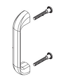 Bradley Toilet Partition Door Pull Kit , HDWT-Z0138