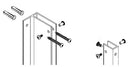 Bradley Partition Stainless Steel Bracket Ending Panel Hardware Kit, S0056