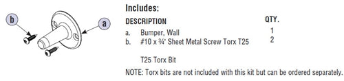 Bradley Toilet Partition Wall Bumper Kit , HDWP-Z283