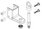 Bradley Metal Toilet Partition Bottom Hinge Kit, HDWT-T110