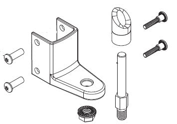 Bradley Metal Toilet Partition Bottom Hinge Kit, HDWT-T110