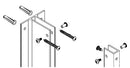 Bradley Restroom Stall Steel Bracket Dividing Panel Hardware Kit, HDWC-S0055, Updated Part Number: HDWC-S0475-57