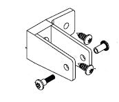 Bradley Toilet Partition Stainless Steel Pilaster at Pilaster/Panel F Bracket Kit -, HDWC-S0016