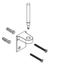 Bradley Toilet Partition Flat Top Hinge Kit , HDWT-S0185
