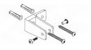 Bradley Toilet Partition Pilaster at Wall F Bracket Hardware Kit, HDWC-S3FF