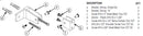 Bradley Toilet Partition Steel End Panel Hardware Kit, HDWC-S2PE