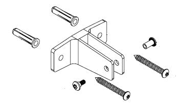 Bradley Partition Stainless Steel Urinal Screen Hardware Kit, HDWC-S5US