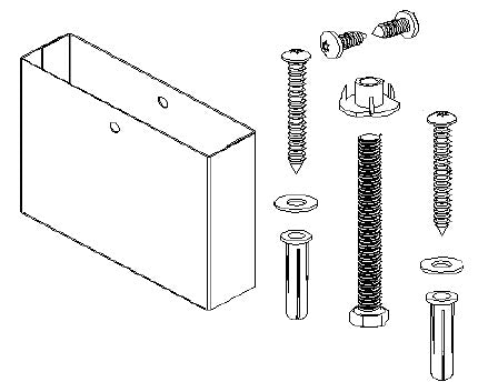 Floor Mounted Over Head Braced Pilaster Shoe and Mounting Kit - 4