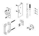 Bradley Toilet Partition Door Hardware Kit, Flat Strike , OutSwing, AD8IH