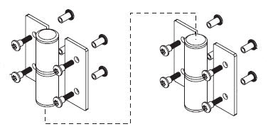 Bradley Toilet Partition Stainless Steel Top & Bottom Hinge Kit, HDWC-S0279