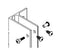 Bradley Toilet Stall Continuous Aluminum Pilaster F Bracket Kit, HDWC-A0041
