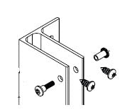 Bradley Toilet Stall Continuous Aluminum Pilaster F Bracket Kit, HDWC-A0041