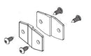 Bradley Powder Coated Metal Toilet Partition Alcove Hardware Kit , HDWT-Z4AL