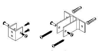 Bradley Partition Aluminum Stirrup Dividing Panel Hardware Kit, HDWP-A0099