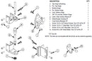 Bradley Partition Door Hardware Kit, Surface Latch, Wrap Around Strike, ZD1-SLWS