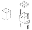 Bradley Toilet Partition 60 Floor Braced Aluminum Post , HDWT-Z019