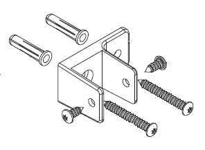 Bradley Partition Mini F Bracket Pilaster at Wall Hardware Kit, HDWT-S0068