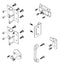 Bradley Partition Stainless Steel ADA Door Hardware Kit, Flat Strike, SD1-LHHCFS