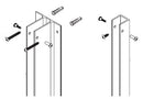 Bradley Restroom Partition Bracket Dividing Panel Hardware Kit - A0055