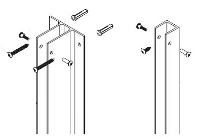 Bradley Restroom Partition Bracket Dividing Panel Hardware Kit - A0055