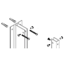 Bradley Partition Aluminum Bracket Dividing Panel Hardware Kit - A0055