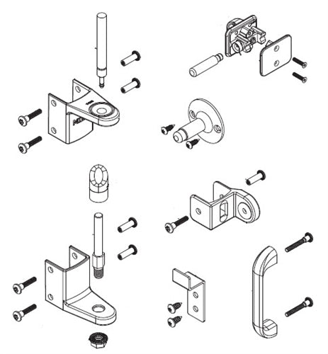 Door Hardware Kit, Out Swing - HDWT-ZD2