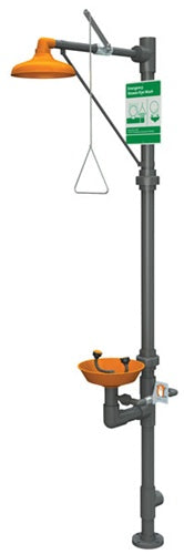 Guardian G1990 Safety Station with Eyewash Station, PVC Construction with Stainless Steel Valves