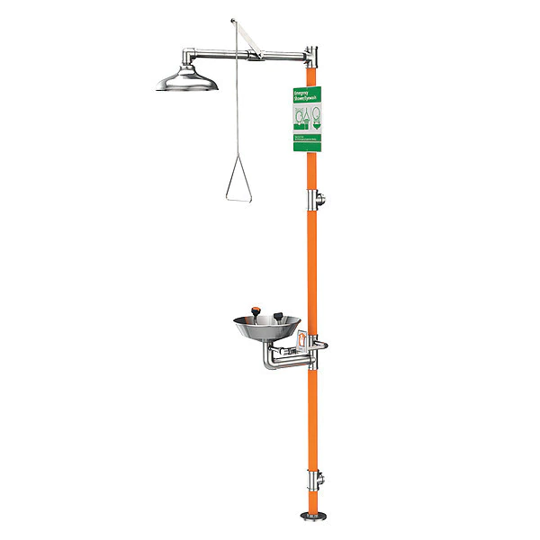 Guardian G1991 Safety Station with Eyewash Station, All-Stainless Steel Construction