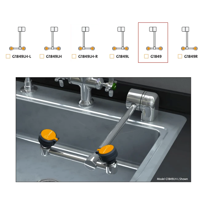 Guardian GBF1849 Barrier-Free Eyewash, Deck Mounted, AutoFlow