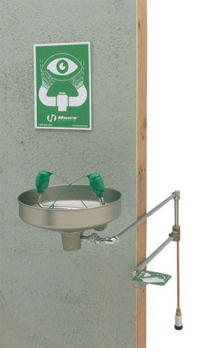 Haws 7433FP Wall Mount Freeze Resistant Eyewash Station With Soft-Flo Heads