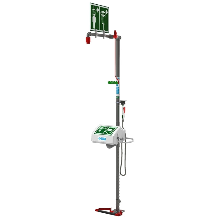 Hughes 18GS45GT Indoor Stainless Steel Combination Safety shower with Eye/Face Wash - - Top Entry