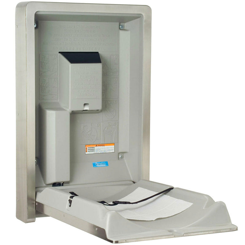 Koala Kare KB111-SSWM Vertical Baby Changing Station, Surface Mount, Stainless Steel