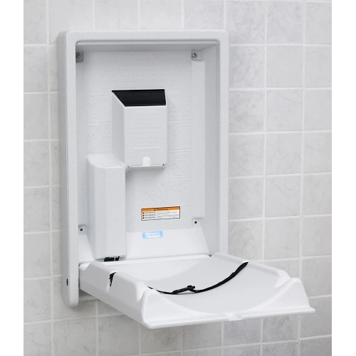 Koala Kare KB101-05 Vertical Baby Changing Station, Wall-Mounted, White Granite