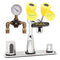 Speakman SEF-1814-TW Battery Operated Sensor Eyesaver Eyewash Faucet with 8 In. Deck Plate, Above Counter Mixer & Thermostatic Mixing Valve