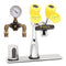 Speakman SEF-1813-TW Battery Operated Sensor Eyesaver Eyewash Faucet with 8 In. Deck Plate & Thermostatic Mixing Valve