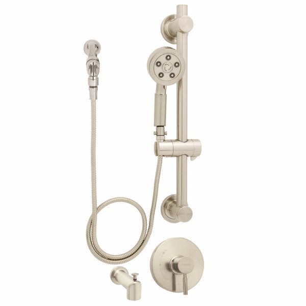 Speakman SM-1090-ADA-PBN Neo Collection Shower and Diverter Tub Package with ADA Hand Shower and Grab Bar